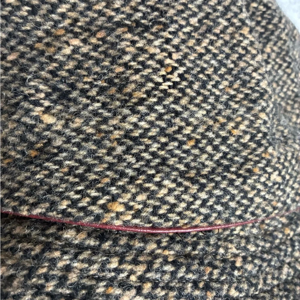 Vintage Club Monaco Wool Black and Brown Stylish Bucket Hat